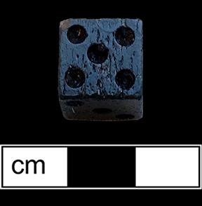 Bone die dyed dark brown, 1.25cm x 1.25cm x 1.25cm - from 18MO609.